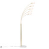 Design floor lamp brass with opal glass 5-light - Sixties Marmo