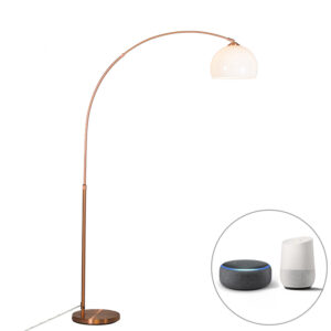 Modern smart arc lamp copper incl. A60 Wifi – Arc Basic