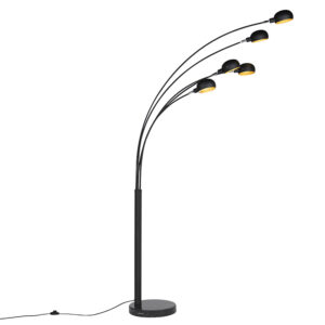 Modern Floor Lamp 5 Black – Sixties Marble