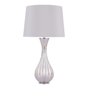 Laura Ashley Nevern Champagne Glass Table Lamp With Ivory Faux Silk Shade LA3756239-Q