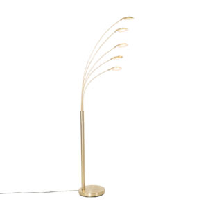 Design floor lamp brass incl. LED 5-lights – Sixties Trento